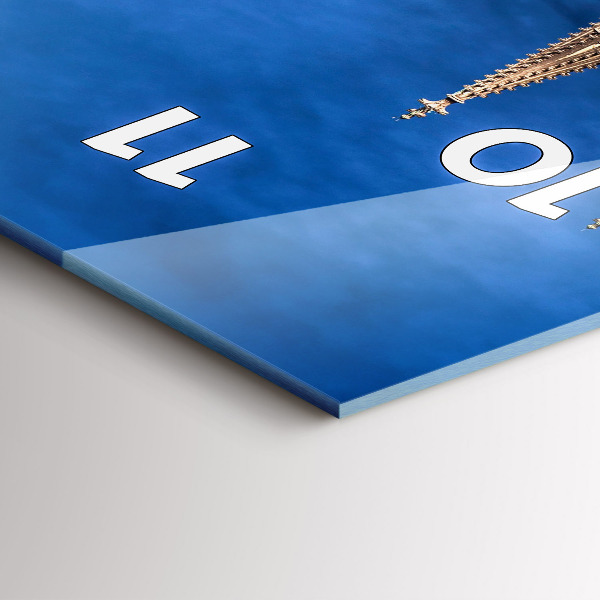 Ceas vertical de perete din sticlă Pod din Germania