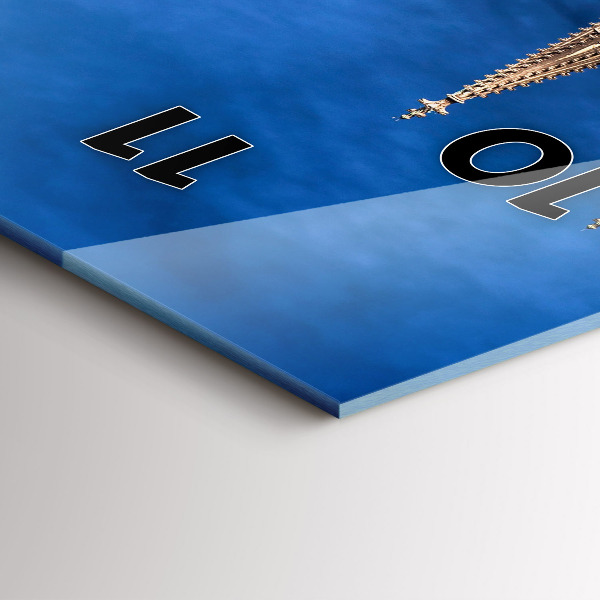 Ceas vertical de perete din sticlă Pod din Germania