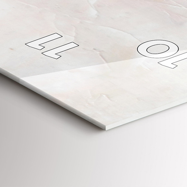 Ceas vertical de perete din sticlă Pictură în ulei a unui iaht de mare