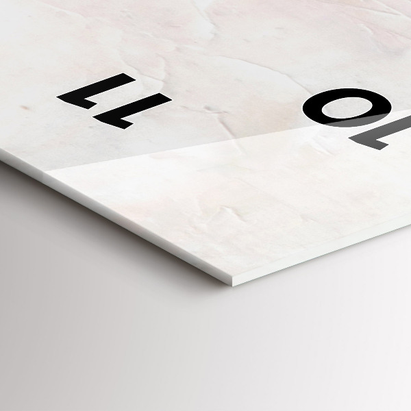 Ceas vertical de perete din sticlă Pictură în ulei a unui iaht de mare