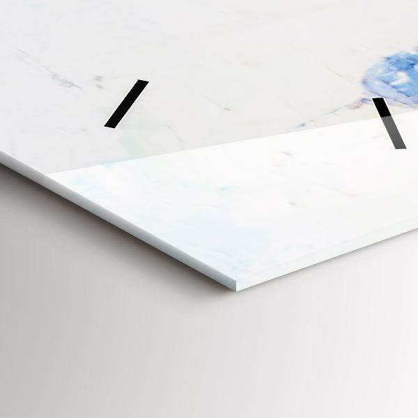 Ceas vertical de perete din sticlă Arta in ulei