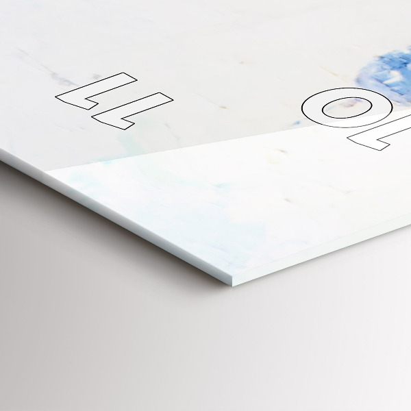 Ceas vertical de perete din sticlă Arta in ulei