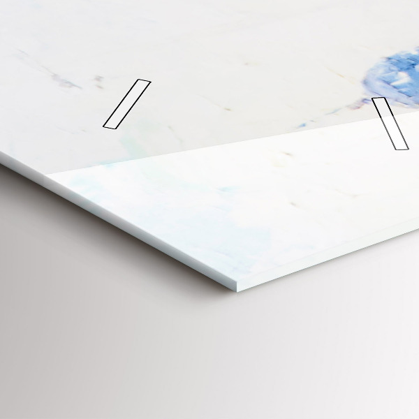 Ceas vertical de perete din sticlă Arta in ulei