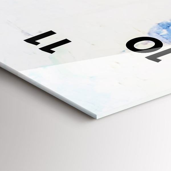 Ceas vertical de perete din sticlă Arta in ulei