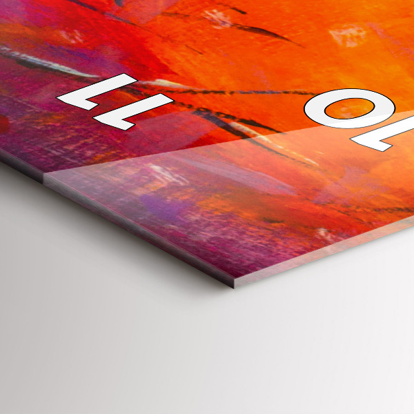 Ceas vertical de perete din sticlă Cuplu în pădure