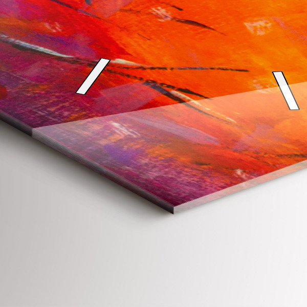 Ceas vertical de perete din sticlă Cuplu în pădure