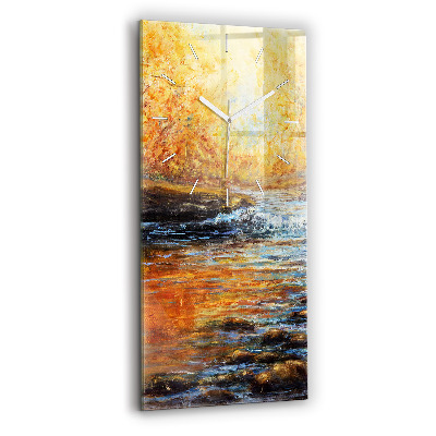 Ceas vertical de perete din sticlă Artă artistică