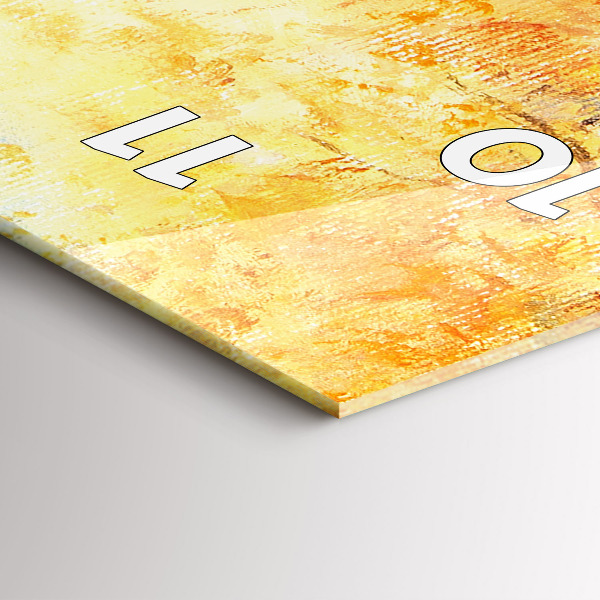 Ceas vertical de perete din sticlă Artă artistică