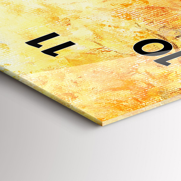 Ceas vertical de perete din sticlă Artă artistică