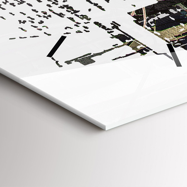 Ceas vertical de perete din sticlă Orașul New York