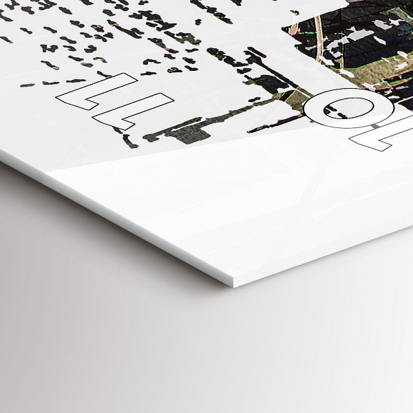 Ceas vertical de perete din sticlă Orașul New York