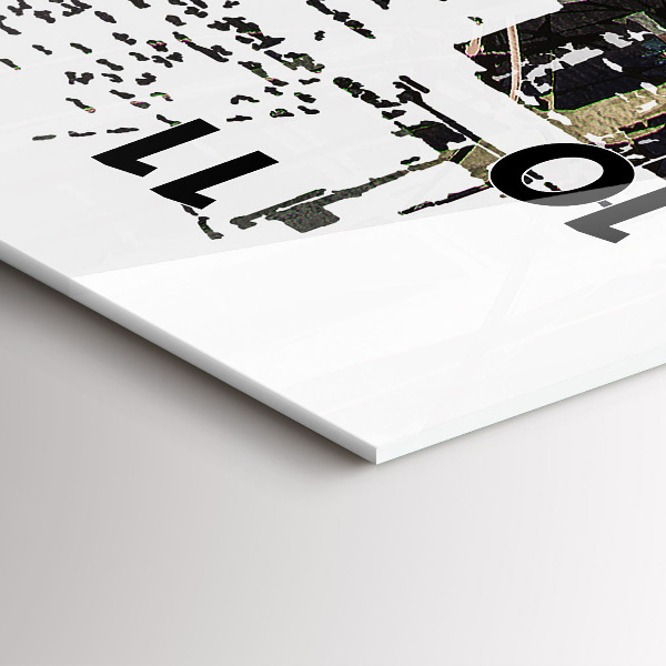 Ceas vertical de perete din sticlă Orașul New York