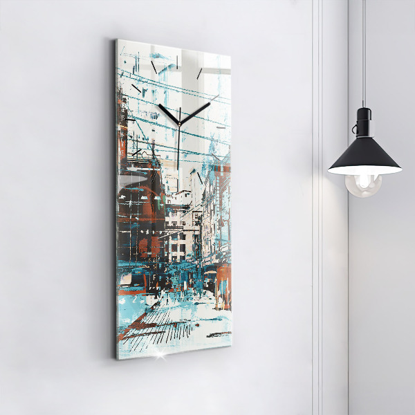 Ceas vertical de perete din sticlă Arta stradală