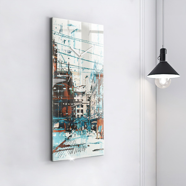 Ceas vertical de perete din sticlă Arta stradală