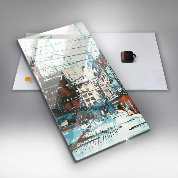 Ceas vertical de perete din sticlă Arta stradală