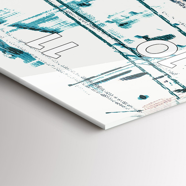 Ceas vertical de perete din sticlă Arta stradală