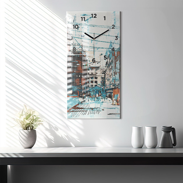 Ceas vertical de perete din sticlă Arta stradală