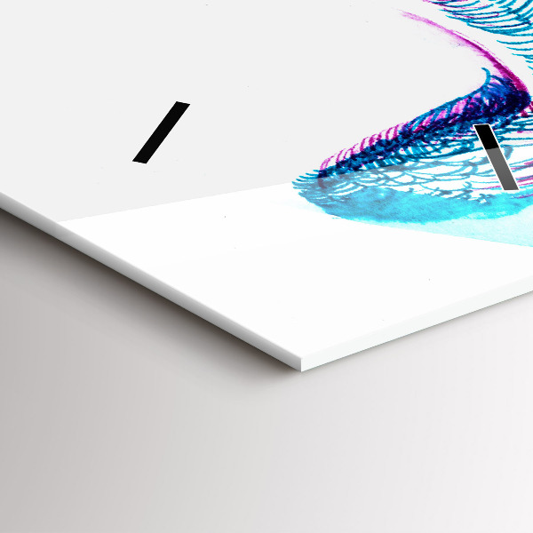 Ceas vertical de perete din sticlă Imitație de aripi de pasăre