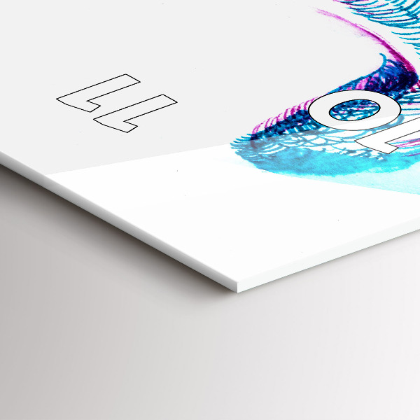 Ceas vertical de perete din sticlă Imitație de aripi de pasăre