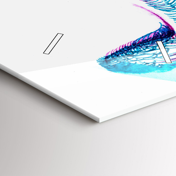 Ceas vertical de perete din sticlă Imitație de aripi de pasăre