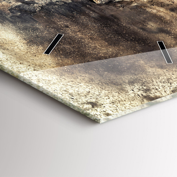 Ceas vertical de perete din sticlă Oameni abstracti nisip