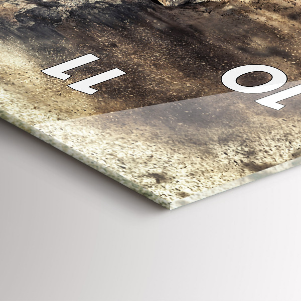 Ceas vertical de perete din sticlă Oameni abstracti nisip