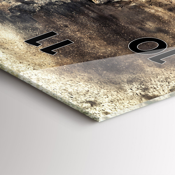 Ceas vertical de perete din sticlă Oameni abstracti nisip