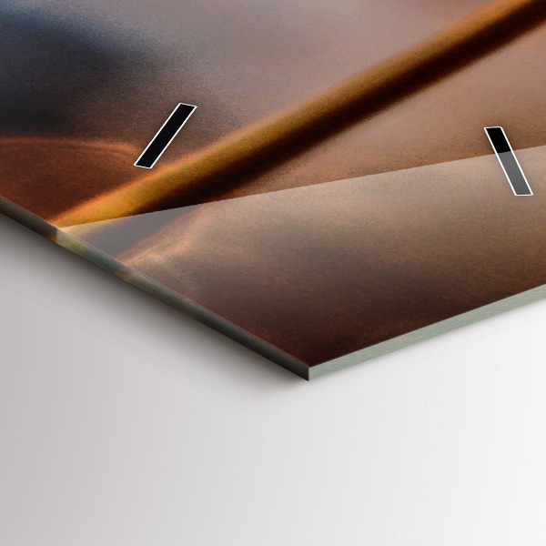 Ceas vertical de perete din sticlă Păpădie cu rouă