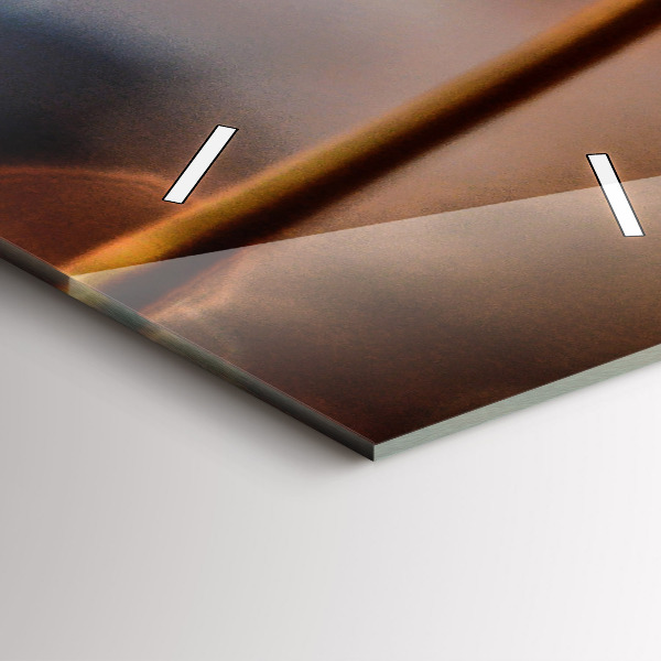 Ceas vertical de perete din sticlă Păpădie cu rouă