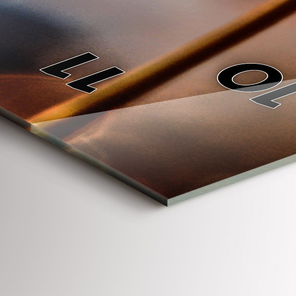 Ceas vertical de perete din sticlă Păpădie cu rouă