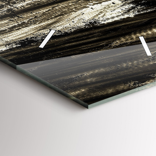 Ceas vertical de perete din sticlă Femeie într-o noapte ploioasă