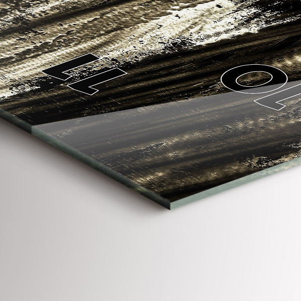 Ceas vertical de perete din sticlă Femeie într-o noapte ploioasă