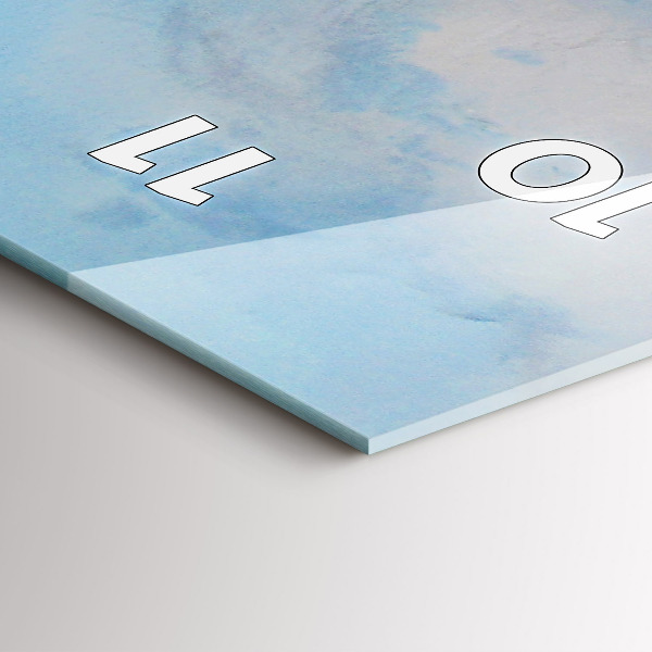 Ceas vertical de perete din sticlă Navă pe apă