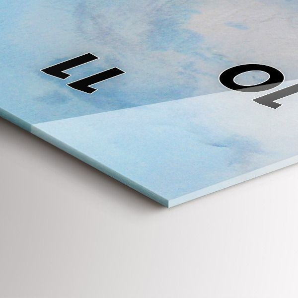 Ceas vertical de perete din sticlă Navă pe apă