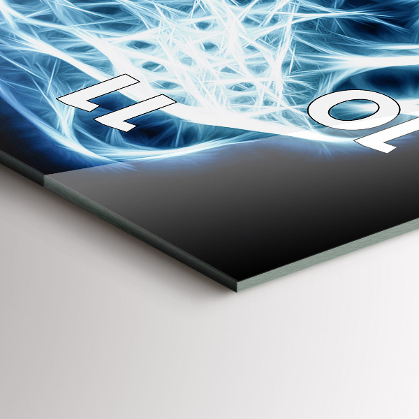 Ceas vertical de perete din sticlă Leu sălbatic