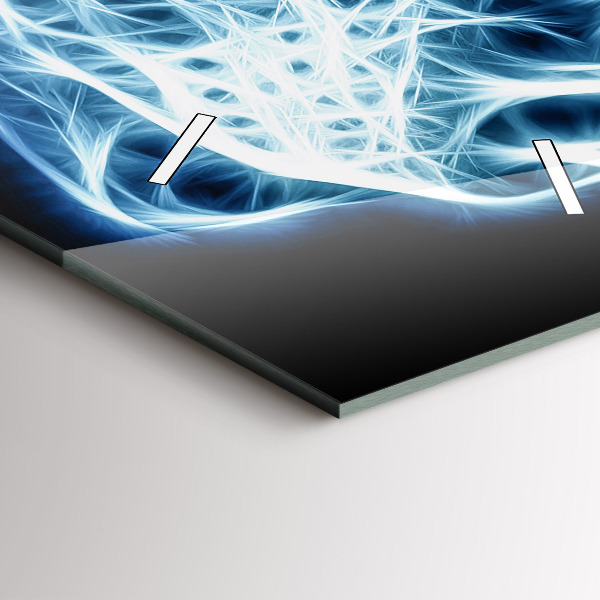 Ceas vertical de perete din sticlă Leu sălbatic