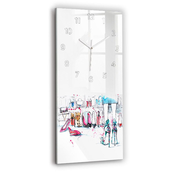 Ceas vertical de perete din sticlă Element de feminitate