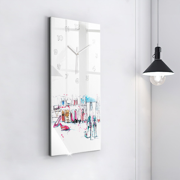 Ceas vertical de perete din sticlă Element de feminitate