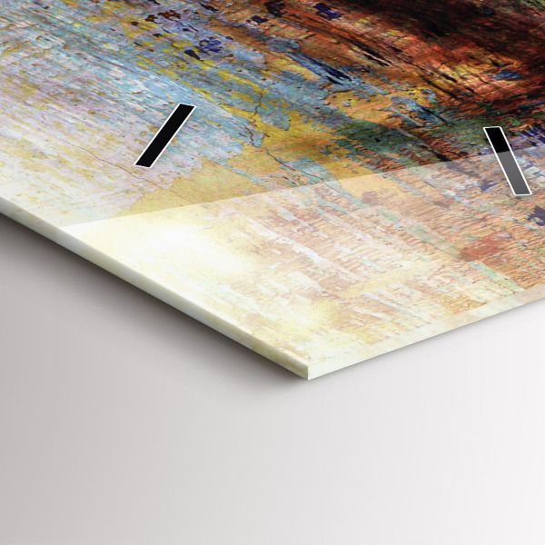 Ceas vertical de perete din sticlă Street Art Eye