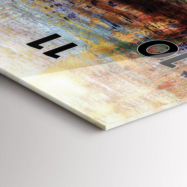 Ceas vertical de perete din sticlă Street Art Eye