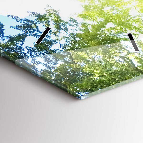 Ceas vertical de perete din sticlă Peisaj lagunar