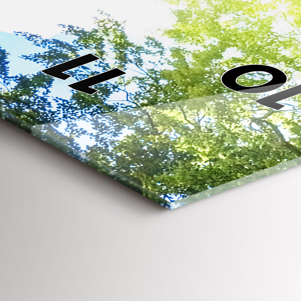 Ceas vertical de perete din sticlă Peisaj lagunar