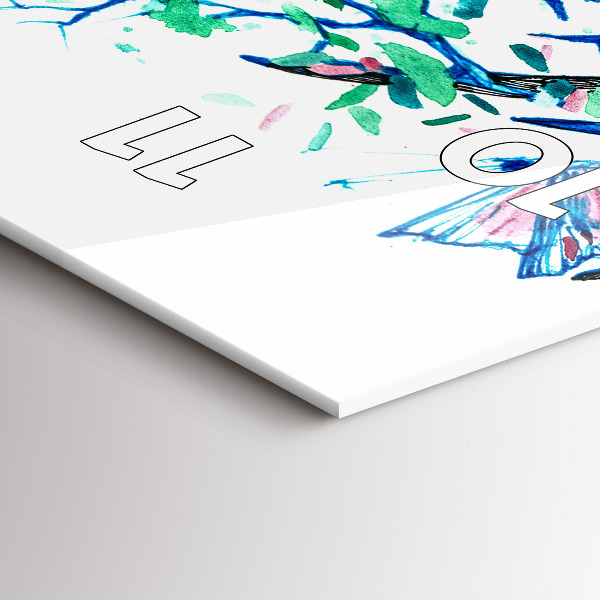 Ceas vertical de perete din sticlă Ilustrație de cerb