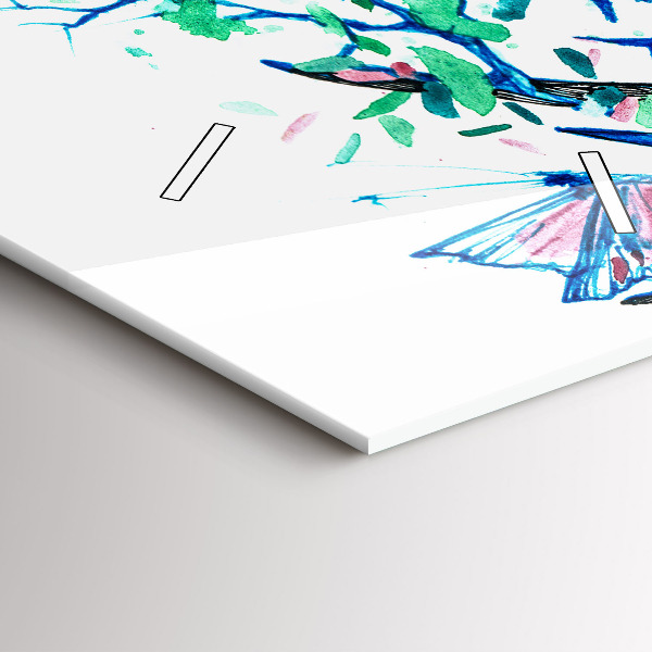 Ceas vertical de perete din sticlă Ilustrație de cerb