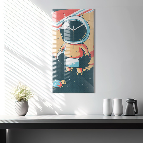 Ceas vertical de perete din sticlă Imaginația copiilor