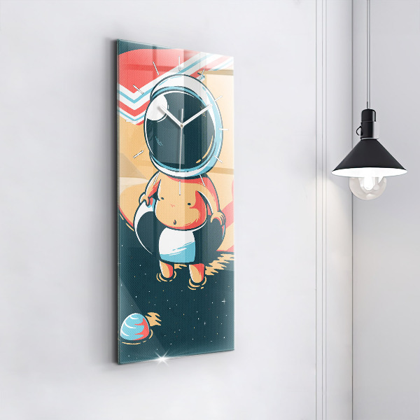 Ceas vertical de perete din sticlă Imaginația copiilor