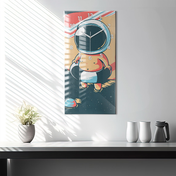 Ceas vertical de perete din sticlă Imaginația copiilor