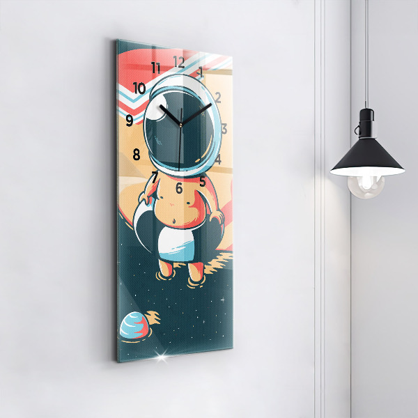 Ceas vertical de perete din sticlă Imaginația copiilor