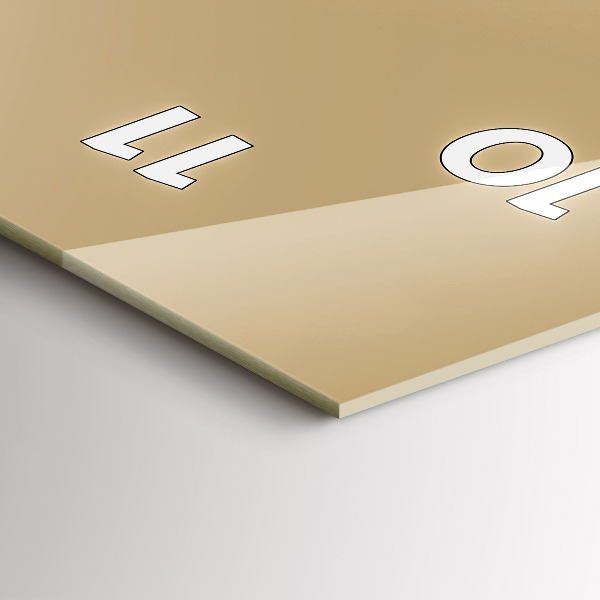 Ceas vertical de perete din sticlă Bufniță - un semn de înțelepciune