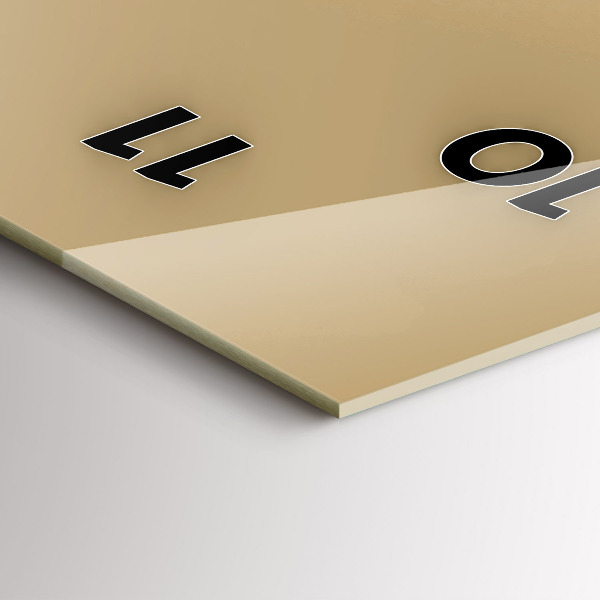 Ceas vertical de perete din sticlă Bufniță - un semn de înțelepciune